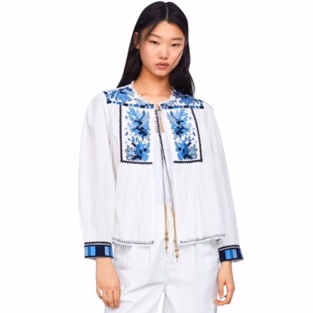 Zara Embroidered Cardigan